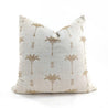 Cushion Cover - Palm Tree Natural and Gold Oblong