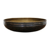 Chelsea Brass Ornate Ridged Bowl in Dark Copper and Brass